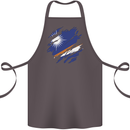 Torn Marshall Islands Flag Day Football Cotton Apron 100% Organic Dark Grey