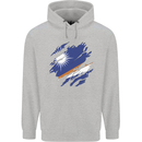 Torn Marshall Islands Flag Day Football Mens 80% Cotton Hoodie Sports Grey
