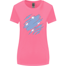 Torn Micronesia Flag Micronesian Day Football Womens Wider Cut T-Shirt Azalea