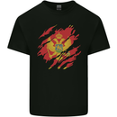 Torn Montenegro Flag Montenegrin Day Football Mens Cotton T-Shirt Tee Top Black