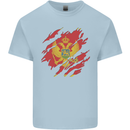 Torn Montenegro Flag Montenegrin Day Football Mens Cotton T-Shirt Tee Top Light Blue