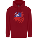 Torn Myanmar Flag Burmese Day Football Childrens Kids Hoodie Red