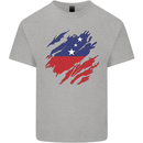Torn Samoa Flag Samoan Day Football Mens Cotton T-Shirt Tee Top Sports Grey