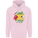 Torn Sao Tome and Principe Flag Day Football Mens 80% Cotton Hoodie Light Pink