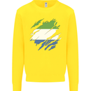 Torn Sierra Leone Flag Leonian Day Football Kids Sweatshirt Jumper Yellow