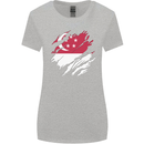 Torn Singapore Flag Singaporean Day Football Womens Wider Cut T-Shirt Sports Grey