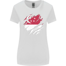Torn Singapore Flag Singaporean Day Football Womens Wider Cut T-Shirt White