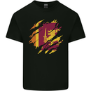 Torn Sri Lankan Flag Sri Lanka Day Football Mens Cotton T-Shirt Tee Top Black