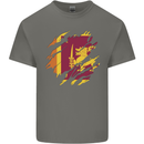 Torn Sri Lankan Flag Sri Lanka Day Football Mens Cotton T-Shirt Tee Top Charcoal