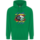 Torn Swaziland Flag Swazi Day Football Mens 80% Cotton Hoodie Irish Green