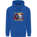 Torn Swaziland Flag Swazi Day Football Mens 80% Cotton Hoodie Royal Blue