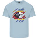 Torn Swaziland Flag Swazi Day Football Mens Cotton T-Shirt Tee Top Light Blue