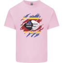 Torn Swaziland Flag Swazi Day Football Mens Cotton T-Shirt Tee Top Light Pink