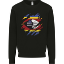 Torn Swaziland Flag Swazi Day Football Mens Sweatshirt Jumper Black