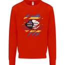 Torn Swaziland Flag Swazi Day Football Mens Sweatshirt Jumper Bright Red