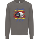 Torn Swaziland Flag Swazi Day Football Mens Sweatshirt Jumper Charcoal