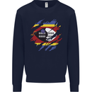 Torn Swaziland Flag Swazi Day Football Mens Sweatshirt Jumper Navy Blue