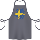 Torn Swedish Flag Sweden Day Football Cotton Apron 100% Organic Steel