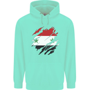 Torn Syria Flag Syrian Day Football Childrens Kids Hoodie Peppermint