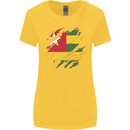 Torn Togo Flag Togolese Day Football Womens Wider Cut T-Shirt Yellow