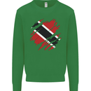 Torn Trinidad and Tobago Day Football Kids Sweatshirt Jumper Irish Green