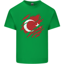 Torn Turkey Flag Turkish Day Football Mens Cotton T-Shirt Tee Top Irish Green