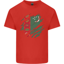 Torn Turkmenistan Flag The Turkmen Day Football Mens Cotton T-Shirt Tee Top Red