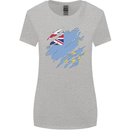 Torn Tuvalu Flag Tuvaluan Day Football Womens Wider Cut T-Shirt Sports Grey
