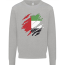 Torn UAE Flag Day Emirati Day Football Mens Sweatshirt Jumper Sports Grey