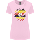 Torn Uganda Flag Ugandan Day Football Womens Wider Cut T-Shirt Light Pink