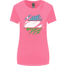 Torn Uzbekistan Flag Ukbek Day Football Womens Wider Cut T-Shirt Azalea