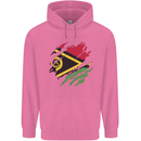 Torn Vanuatu Flag Day Football Mens 80% Cotton Hoodie Azelea