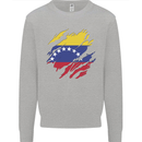 Torn Venezuela Flag Venezuelans Day Football Mens Sweatshirt Jumper Sports Grey