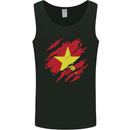 Torn Vietnam Flag Vietnamese Day Football Mens Vest Tank Top Black