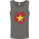 Torn Vietnam Flag Vietnamese Day Football Mens Vest Tank Top Charcoal