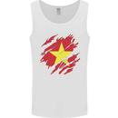 Torn Vietnam Flag Vietnamese Day Football Mens Vest Tank Top White
