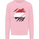 Torn Yemen Flag Yemeni Day Football Kids Sweatshirt Jumper Light Pink