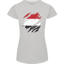 Torn Yemen Flag Yemeni Day Football Womens Petite Cut T-Shirt Sports Grey