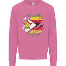 Torn Zimbabwe Flag Zimbabwean Day Football Mens Sweatshirt Jumper Azalea