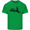 Trains Locomotive Steam Engine Trainspotting Mens Cotton T-Shirt Tee Top Irish Green