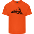 Trains Locomotive Steam Engine Trainspotting Mens Cotton T-Shirt Tee Top Orange
