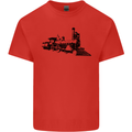 Trains Locomotive Steam Engine Trainspotting Mens Cotton T-Shirt Tee Top Red