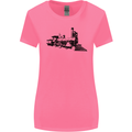 Trains Locomotive Steam Engine Trainspotting Womens Wider Cut T-Shirt Azalea