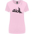 Trains Locomotive Steam Engine Trainspotting Womens Wider Cut T-Shirt Light Pink