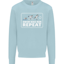 Triathlon Running Swimming Cycling Unicorn Mens Sweatshirt Jumper Light Blue