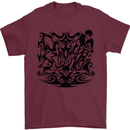 Tribal Triathlon Swimming Running Cycling Mens T-Shirt 100% Cotton Maroon