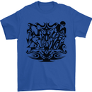 Tribal Triathlon Swimming Running Cycling Mens T-Shirt 100% Cotton Royal Blue