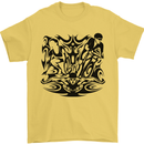 Tribal Triathlon Swimming Running Cycling Mens T-Shirt 100% Cotton Yellow