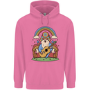 Trippy Guitar Hippy Gnome Magic Mushrooms Mens 80% Cotton Hoodie Azelea