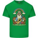 Trippy Guitar Hippy Gnome Magic Mushrooms Mens Cotton T-Shirt Tee Top Irish Green
